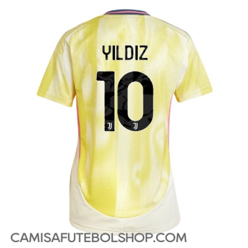 Camisa de time de futebol Juventus Kenan Yildiz #10 Replicas 2º Equipamento Feminina 2024-25 Manga Curta